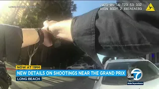 New videos show police confronting shooter outside LB Grand Prix