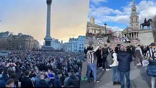 Newcastle United Fans Flood London Streets Ahead of Carabao Cup Final against Manchester United