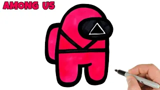 Squid Game Pink Soldier Among Us Drawing