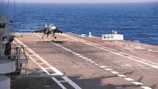 LCA Tejas makes maiden landing on sea-borne aircraft carrier INS Vikramaditya