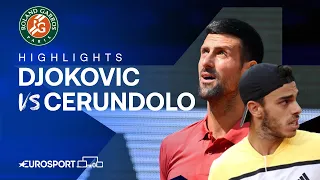 Novak Djokovic vs Francisco Cerundolo | Round 4 | French Open 2024 Extended Highlights 🇫🇷