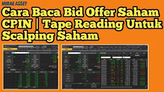 Cara Baca Bid Offer Saham CPIN | Tape Reading Untuk Scalping | Tape Reading Trading Saham