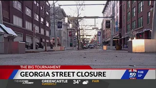 Georgia Street closure in downtown Indianapolis