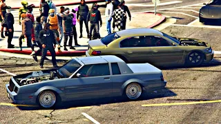 GTA 5 CLEAN CAR MEET PS4/PS5! SIDESHOW/CUTTING UP/DRAG RACING & MORE!