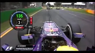 Webber Overtakes The Two Caterhams