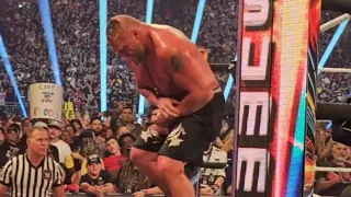 Brock Lesnar Sad Goodbye To Fans & Leave The Ring After Losing At Summerslam 2023
