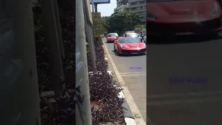 ADAR POONAWALLA'S ROSSO CORSA FERRARI 488 PISTA IN MUMBAI #SHORTS#INDIA#MUMBAI#SUPERACARS#CARS#488#M