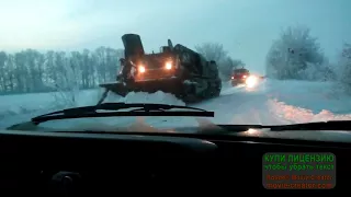 БАТ 2 расчищает дорогу от снега в уманском районе 21.01.2018