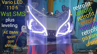 reflektor Vario LED 110 fi Biled wst SMS plus leveling, retrofit,pasang ulang sinar otomotif