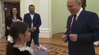 Putin gives girl from Derbent office tour in Kremlin, announces 5 billion roubles for Dagestan| TCC
