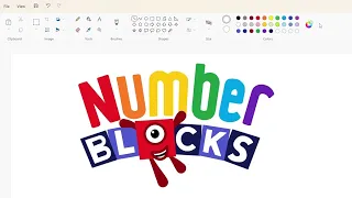 How to draw the Numberblocks logo using MS Paint | How to draw on your computer