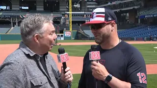 Jim Donovan speaks with Cleveland Guardians Manager Stephen Vogt