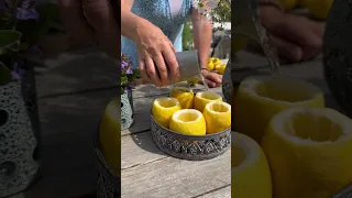 GENIALE IDEE 🤩 - Dekotipp mit Zitronen - 🍋 als Vase 🌿