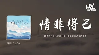 赵乃吉 - 情非得已 (温柔版)(原唱：庾澄庆)「哦只怕我自己会爱上你，不敢让自己靠的太近」(4k Video)【動態歌詞/pīn yīn gē cí】#赵乃吉 #情非得已 #庾澄庆 #動態歌詞