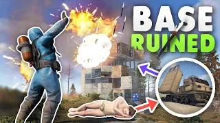 DESTROYING a CHEATERS BASE using MLRS before BANNING HIM! - Rust