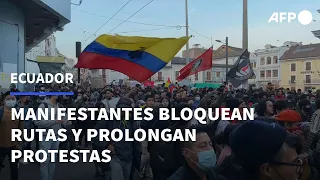 Indígenas y estudiantes de Ecuador prolongan protestas contra gobierno | AFP