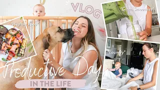 PRODUCTIVE DAY IN MY LIFE | Clean With Me + Home Alone With a 9 Month Old?!