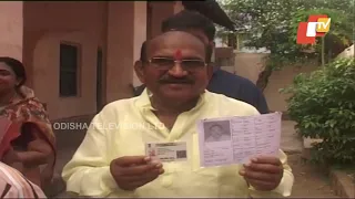 BJP Sambalpur Assembly Candidate Jaynarayan Mishra casts vote