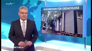 mdr AKTUELL: Wohnboxen für Obdachlose!