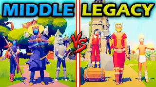 MIDDLE AGE TEAM vs LEGACY TEAM - Totally Accurate Battle Simulator | TABS