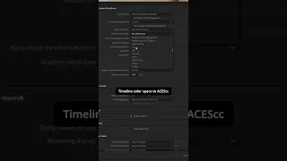 best ACES workflow in DaVinci Resolve. #shorts