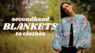 I turned a bunch of blankets into clothes for my first craft market | 3-week sewing journey in Italy