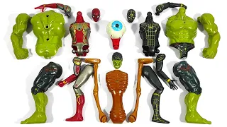 Avengers Toys Superhero, Assemble, Hulk Smash vs Siren Head vs iron Spider-Man vs Black Spider-Man