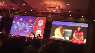 Kavita Krishnamurthy & L. Subramaniam perform at the World Hindu Congress 2018 on Sept. 6, 2018