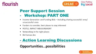 Palfrey SE Session 23rd Oct Part 1 Income Gen, Funding