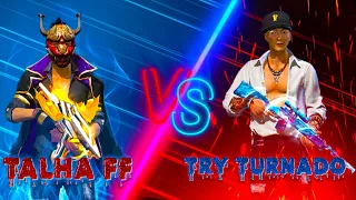 TALHA FF🤬 VS TRY TURNADO FRIENDLY 1 vs 1 CUSTOM ROOM ||GARENA FREE FIRE🖤