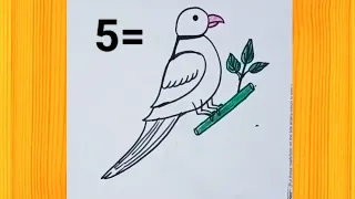 How to Draw a Cute Bird Easily |Chidiya drawing koushal |Bird drawing |easy bird drawing@udayeasyart