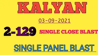 Kalyan 03/09/2021 single Jodi trick don't miss second toch line
