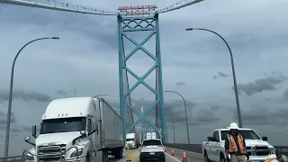 Ambassador bridge crossing 🇺🇸🇨🇦過境#大使橋 #大使桥 #アンバサダー橋 #앰배서더 다리