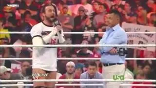 CM Punk Drops A Pipe Bomb On Michael Cole On Raw 2011