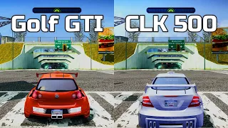 NFS Most Wanted: Volkswagen Golf GTI vs Mercedes CLK 500 - Drag Race