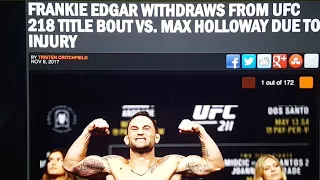 FRANKIE EDGAR WITHDRAWS FROM UFC 218 😲