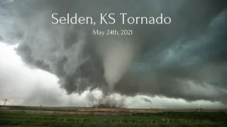 *CLOSE RANGE* Selden, KS Tornado - Hits Town - Full Chase and Aftermath