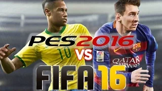 FIFA 16 vs PES 2016 (ps3, Xbox 360) обзор, сравнение от не футбольного профи! (геймплей, графика)