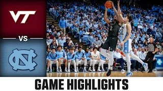 Virginia Tech vs. North Carolina Game Highlights | 2023-24 ACC Men's Basketball