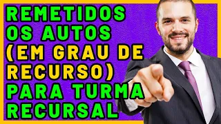 REMETIDOS OS AUTOS (EM GRAU DE RECURSO) PARA TURMA RECURSAL O QUE É? O QUE SIGNIFICA? QUANTO TEMPO?