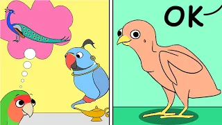 Funny Comics With a Parrot Twist #11 | Parrot Comic Dub