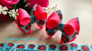 ❣️Всего 5 см 🥰Супер Бантики Малютки из репсовой ленты 2,5 см🎀DIY Ribbon bows.