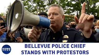 Bellevue, WA Police Chief addresses protesters: "We are with you, we're not against you."