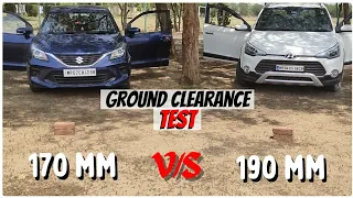 Ground Clearance test🚘 Is 170mm sufficient ? [baleno vs i20]Unbelievable results😬