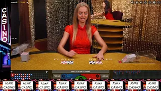 Soft Whispery Card Dealing Unintentional ASMR from Elza #1 on the Live Casino Baccarat Table