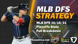 MLB DFS PLAYOFFS |OCTOBER 16TH| MLB DFS DRAFTKINGS & MLB DFS FANDUEL