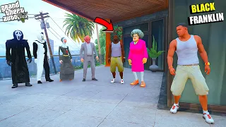 Franklin Playing Chupan Chupai with Back Franklin and Serbian dancing lady & Red Devil Boss in GTA5