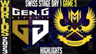 GEN vs GAM Highlights | Worlds 2023 Swiss Stage Day 1 Round 1 | GEN.G vs Gigabyte Marines