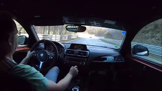 BMW M140i Nordschleife 7:48 BTG nearly full Lap behind Porsche GT3rs and too much traffic :-/
