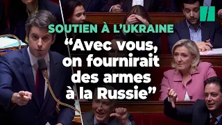 Sur l’Ukraine et la Russie, Gabriel Attal éreinte Marine Le Pen à l'Assemblée